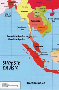 Mapa do Sudeste Asiático