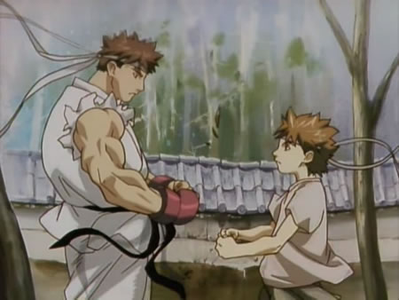 Ryu ensinando que se dvee ter Força de Vontade
